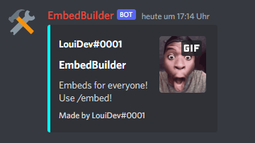 EmbedBuilder Discord Bot Banner