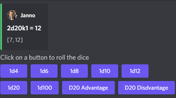 Button Dice Roller Discord Bot Banner