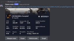 Game stats Discord Bot Banner