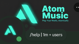 Atom Music Discord Bot Banner